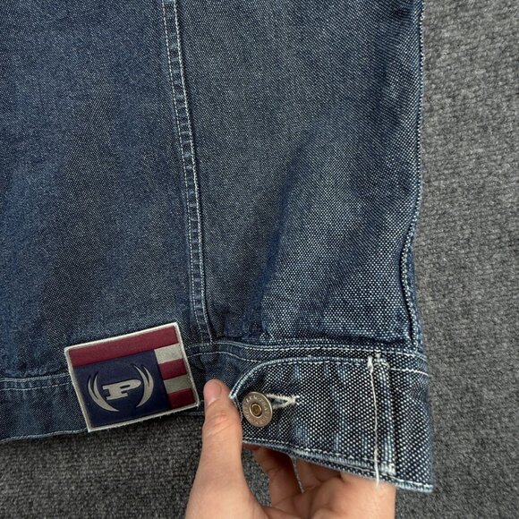 VTG Phat Farm Denim Jacket Men XL Buttons Y2K Streetwear Hip Hop 90's 00's - Picture 15 of 16